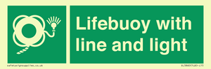 Lifebuoy with line and light